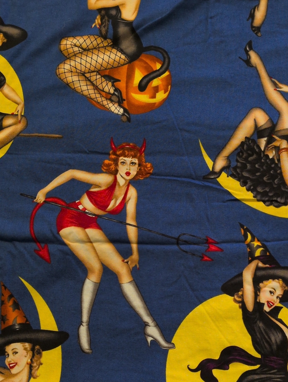 The Alexander Henry Fabrics Collection 2004 Bewitched Halloween Print 2 Yards